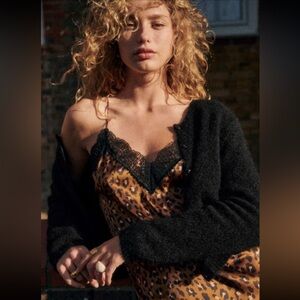 NWT Sézane Nassima Silk Dress Leopard 🌟 Rare 🌟